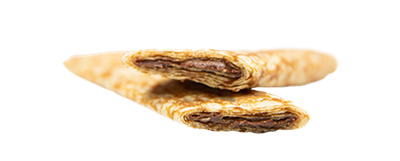 chocolate & hazelnut filled crepes