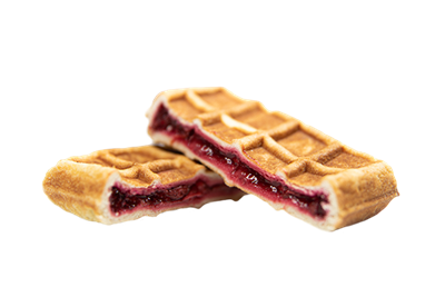 plant based waffle sweet cherry filling
