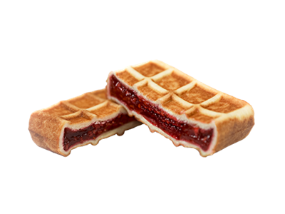 plant based mixed berry filled waffle